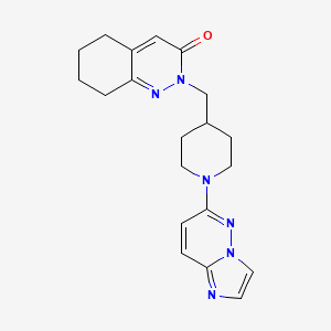 molecular formula C20H24N6O B2781201 2-[(1-{咪唑并[1,2-b]吡啶-6-基}哌啶-4-基)甲基]-2,3,5,6,7,8-六氢喹啉-3-酮 CAS No. 2097915-30-3
