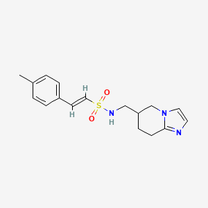 molecular formula C17H21N3O2S B2781202 (E)-2-(4-Methylphenyl)-N-(5,6,7,8-tetrahydroimidazo[1,2-a]pyridin-6-ylmethyl)ethenesulfonamide CAS No. 2111912-92-4