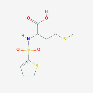 molecular formula C9H13NO4S3 B2781203 4-Methylsulfanyl-2-(thiophene-2-sulfonylamino)-butyric acid CAS No. 82068-29-9