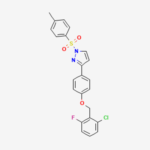3-{4-[(2-chloro-6-fluorobenzyl)oxy]phenyl}-1-[(4-methylphenyl)sulfonyl]-1H-pyrazole