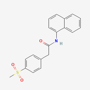 molecular formula C19H17NO3S B2781216 2-(4-(methylsulfonyl)phenyl)-N-(naphthalen-1-yl)acetamide CAS No. 942008-60-8