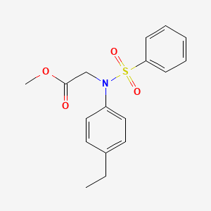 molecular formula C17H19NO4S B2781219 methyl N-(4-ethylphenyl)-N-(phenylsulfonyl)glycinate CAS No. 667872-12-0