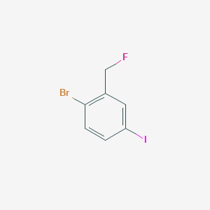 molecular formula C7H5BrFI B2781224 1-Bromo-2-(fluoromethyl)-4-iodobenzene CAS No. 2244085-57-0
