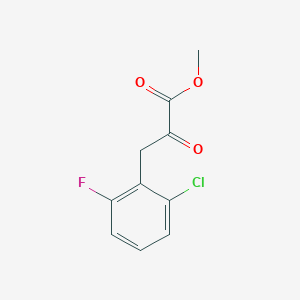 molecular formula C10H8ClFO3 B2781240 Methyl 3-(2-chloro-6-fluorophenyl)-2-oxopropanoate CAS No. 1181454-69-2