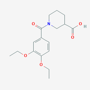 molecular formula C17H23NO5 B2781243 1-(3,4-二乙氧基苯甲酰)哌啶-3-甲酸 CAS No. 926267-25-6