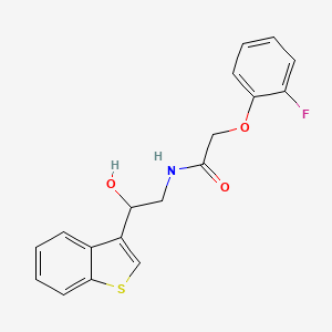 B2781245 N-(2-(benzo[b]thiophen-3-yl)-2-hydroxyethyl)-2-(2-fluorophenoxy)acetamide CAS No. 2034345-92-9