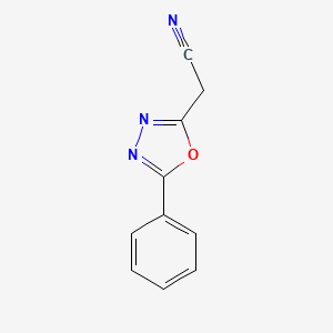 molecular formula C10H7N3O B2781248 (5-苯基-1,3,4-噁二唑-2-基)乙腈 CAS No. 7256-51-1