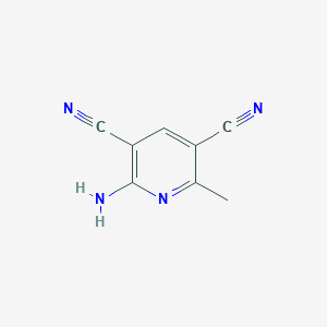 molecular formula C8H6N4 B2781259 2-Amino-6-methylpyridine-3,5-dicarbonitrile CAS No. 78473-11-7