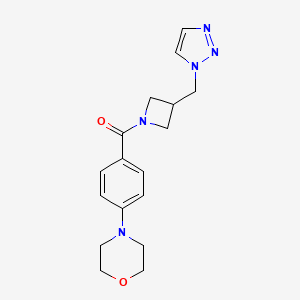 B2781261 (4-Morpholin-4-ylphenyl)-[3-(triazol-1-ylmethyl)azetidin-1-yl]methanone CAS No. 2320417-10-3