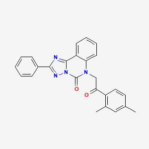 molecular formula C25H20N4O2 B2781272 6-(2-(2,4-二甲基苯基)-2-氧代乙基)-2-苯基-[1,2,4]三唑[1,5-c]喹唑啉-5(6H)-酮 CAS No. 1189680-67-8