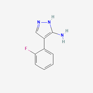 molecular formula C9H8FN3 B2781274 4-(2-fluorophenyl)-1H-pyrazol-3-amine CAS No. 186195-72-2