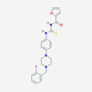 N-{4-[4-(2-fluorobenzyl)-1-piperazinyl]phenyl}-N'-(2-furoyl)thiourea