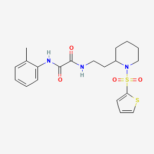 N1-(2-(1-(thiophen-2-ylsulfonyl)piperidin-2-yl)ethyl)-N2-(o-tolyl)oxalamide