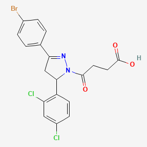 4-(3-(4-bromophenyl)-5-(2,4-dichlorophenyl)-4,5-dihydro-1H-pyrazol-1-yl)-4-oxobutanoic acid