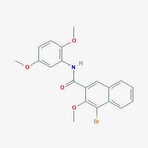 molecular formula C20H18BrNO4 B278130 4-bromo-N-(2,5-dimethoxyphenyl)-3-methoxynaphthalene-2-carboxamide 
