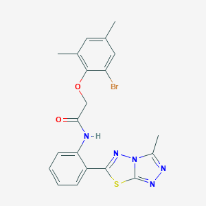 2-(2-bromo-4,6-dimethylphenoxy)-N-[2-(3-methyl[1,2,4]triazolo[3,4-b][1,3,4]thiadiazol-6-yl)phenyl]acetamide