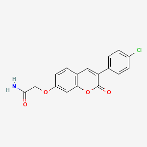 molecular formula C17H12ClNO4 B2781321 2-{[3-(4-chlorophenyl)-2-oxo-2H-chromen-7-yl]oxy}acetamide CAS No. 714206-48-1