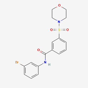 molecular formula C17H17BrN2O4S B2781332 N-(3-bromophenyl)-3-(morpholinosulfonyl)benzamide CAS No. 412937-87-2
