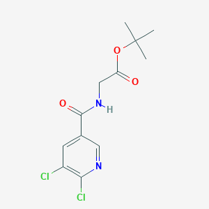 molecular formula C12H14Cl2N2O3 B2781348 叔丁基2-[(5,6-二氯吡啶-3-基)甲酰氨基]乙酸酯 CAS No. 1389045-70-8