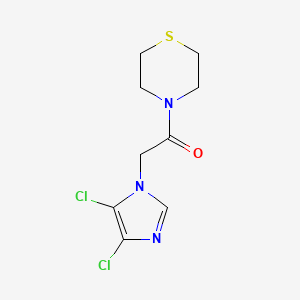 molecular formula C9H11Cl2N3OS B2781356 2-(4,5-二氯-1H-咪唑-1-基)-1-硫代吗啉基乙酮 CAS No. 1219577-27-1