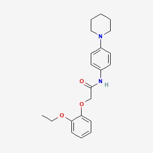 molecular formula C21H26N2O3 B2781371 2-(2-ethoxyphenoxy)-N-[4-(1-piperidinyl)phenyl]acetamide CAS No. 634162-14-4