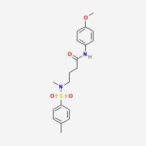 molecular formula C19H24N2O4S B2781378 N-(4-methoxyphenyl)-4-[methyl-(4-methylphenyl)sulfonylamino]butanamide CAS No. 325695-78-1