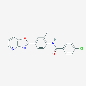 4-chloro-N-(2-methyl-4-[1,3]oxazolo[4,5-b]pyridin-2-ylphenyl)benzamide