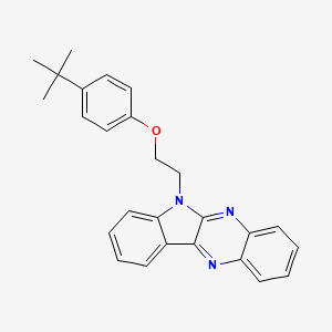molecular formula C26H25N3O B2781385 6-[2-(4-tert-butylphenoxy)ethyl]-6H-indolo[2,3-b]quinoxaline CAS No. 638136-14-8