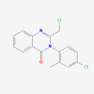 molecular formula C16H12Cl2N2O B2781401 2-(chloromethyl)-3-(4-chloro-2-methylphenyl)-4(3H)-quinazolinone CAS No. 69123-64-4