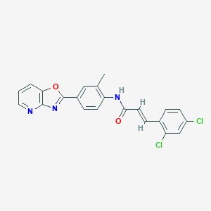 3-(2,4-dichlorophenyl)-N-(2-methyl-4-[1,3]oxazolo[4,5-b]pyridin-2-ylphenyl)acrylamide
