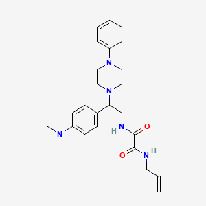 molecular formula C25H33N5O2 B2781414 N1-烯丙基-N2-(2-(4-(二甲基氨基)苯基)-2-(4-苯基哌嗪-1-基)乙基)草酰胺 CAS No. 941995-46-6