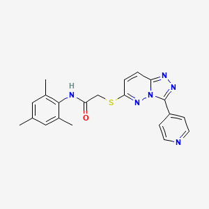 molecular formula C21H20N6OS B2781415 N-mesityl-2-((3-(pyridin-4-yl)-[1,2,4]triazolo[4,3-b]pyridazin-6-yl)thio)acetamide CAS No. 868969-65-7
