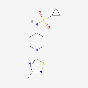 N-[1-(3-Methyl-1,2,4-thiadiazol-5-yl)piperidin-4-yl]cyclopropanesulfonamide