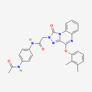 molecular formula C27H24N6O4 B2781424 N-(4-acetamidophenyl)-2-(4-(2,3-dimethylphenoxy)-1-oxo-[1,2,4]triazolo[4,3-a]quinoxalin-2(1H)-yl)acetamide CAS No. 1185043-79-1
