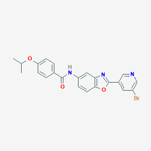 N-[2-(5-bromo-3-pyridinyl)-1,3-benzoxazol-5-yl]-4-isopropoxybenzamide
