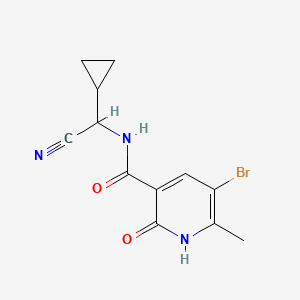 molecular formula C12H12BrN3O2 B2781444 5-bromo-N-[cyano(cyclopropyl)methyl]-2-hydroxy-6-methylpyridine-3-carboxamide CAS No. 1788781-32-7