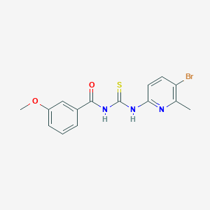 molecular formula C15H14BrN3O2S B278145 N-[(5-bromo-6-methylpyridin-2-yl)carbamothioyl]-3-methoxybenzamide 