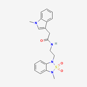 2-(1-methyl-1H-indol-3-yl)-N-(2-(3-methyl-2,2-dioxidobenzo[c][1,2,5]thiadiazol-1(3H)-yl)ethyl)acetamide