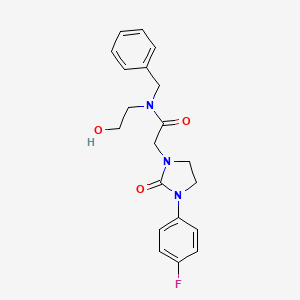 molecular formula C20H22FN3O3 B2781458 N-benzyl-2-(3-(4-fluorophenyl)-2-oxoimidazolidin-1-yl)-N-(2-hydroxyethyl)acetamide CAS No. 1251708-27-6