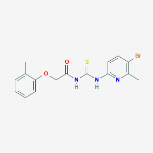 molecular formula C16H16BrN3O2S B278146 N-[(5-bromo-6-methylpyridin-2-yl)carbamothioyl]-2-(2-methylphenoxy)acetamide 