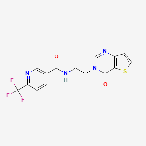 N-(2-(4-oxothieno[3,2-d]pyrimidin-3(4H)-yl)ethyl)-6-(trifluoromethyl)nicotinamide
