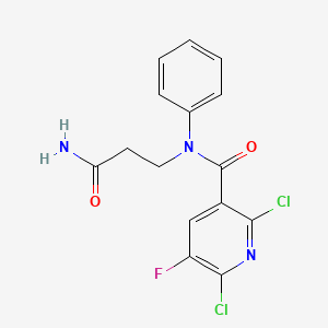 3-[1-(2,6-dichloro-5-fluoropyridin-3-yl)-N-phenylformamido]propanamide