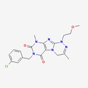 7-(3-chlorobenzyl)-1-(2-methoxyethyl)-3,9-dimethyl-1,4-dihydro-[1,2,4]triazino[3,4-f]purine-6,8(7H,9H)-dione
