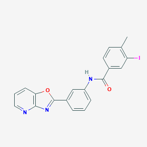 3-iodo-4-methyl-N-[3-([1,3]oxazolo[4,5-b]pyridin-2-yl)phenyl]benzamide
