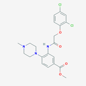 Methyl 3-{[(2,4-dichlorophenoxy)acetyl]amino}-4-(4-methyl-1-piperazinyl)benzoate