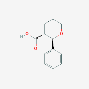 molecular formula C12H14O3 B2781533 rac-(2R,3R)-2-phenyloxane-3-carboxylic acid, trans CAS No. 1969287-70-4