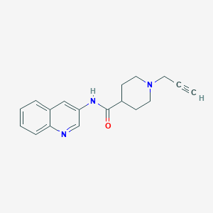 molecular formula C18H19N3O B2781536 1-prop-2-ynyl-N-quinolin-3-ylpiperidine-4-carboxamide CAS No. 1388725-53-8