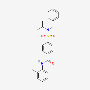4-[benzyl(propan-2-yl)sulfamoyl]-N-(2-methylphenyl)benzamide