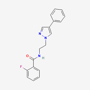 2-fluoro-N-(2-(4-phenyl-1H-pyrazol-1-yl)ethyl)benzamide
