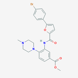 Methyl 3-{[5-(4-bromophenyl)-2-furoyl]amino}-4-(4-methyl-1-piperazinyl)benzoate